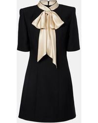 Valentino - Crepe Couture Bow-Detail Minidress - Lyst
