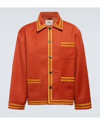 Bode - Society Club Wool Blouson Jacket - Lyst