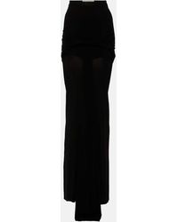 Rick Owens - High-Rise Maxi Skirt - Lyst