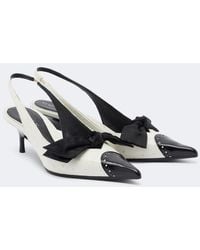 McQueen - Koko Bow-Detail Leather Slingback Pumps - Lyst
