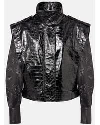 Givenchy - Bi-material Biker Jacket In Leather - Lyst