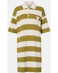 Ami Paris - Vestido Ami De Cour De Algodon A Rayas - Lyst