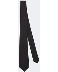 Prada - Corbata De Seda Con Logo - Lyst