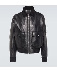 Givenchy - Shearling-trimmed Leather Jacket - Lyst