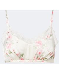 Simone Rocha - Floral Lace-Trimmed Satin Bralette - Lyst