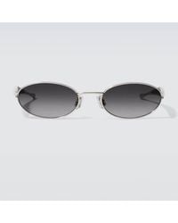 Bottega Veneta - Ovale Sonnenbrille Sardine - Lyst