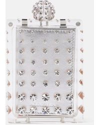Aquazzura - Tequila Mini Crystal-Embellished Clutch - Lyst