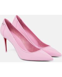 Christian Louboutin Womens Black Simple Pump 85 Patent Calf 37.5 ...