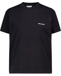 Balenciaga Embroidered Cotton T-shirt - Black