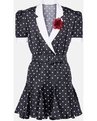 Rodarte - Polka Dot Silk Twill Minidress - Lyst