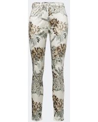 Acne Studios - Floral Jersey Skinny Pants - Lyst