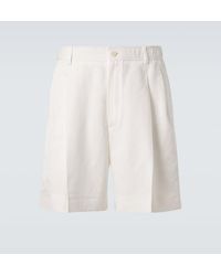 Brioni - Linen And Cotton Shorts - Lyst