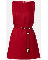 Faithfull the Brand - Liu Belted Linen Minidress - Lyst
