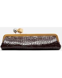Jacquemus - Salon Croc-Effect Leather Clutch - Lyst