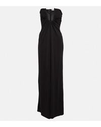 Christopher Esber - Ruched Strapless Maxi Dress - Lyst