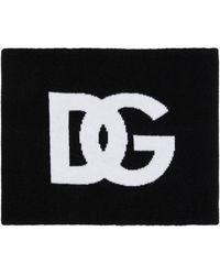 Dolce & Gabbana - Echarpe en laine melangee a logo - Lyst