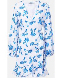 Heidi Klein - Palm Beach Printed Linen Wrap Dress - Lyst