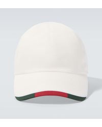 Gucci - Baseballcap Web Stripe Aus Einem Baumwollgemisch - Lyst