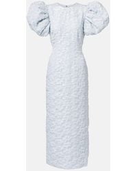ROTATE BIRGER CHRISTENSEN - Jacquard Midi Puffy Dress - Lyst