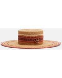 Ruslan Baginskiy - Sombrero De Paja A Rayas Con Logo - Lyst