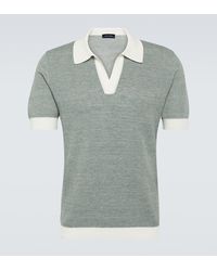 Thom Sweeney - Cotton And Linen Polo Shirt - Lyst