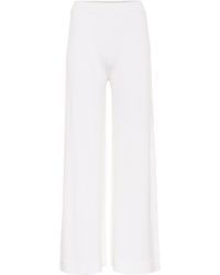 Max Mara Leisure Renna Wide-leg Wool Pants - White