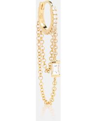 Maria Tash Boucle d'oreille unique Diamond Eternity en or 18 ct et diamants - Métallisé