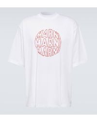 Marni - Printed Cotton Jersey T-shirt - Lyst