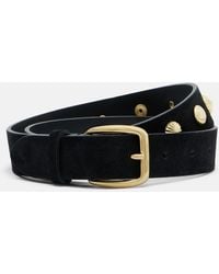 Nour Hammour - Eden Studded Suede Belt - Lyst