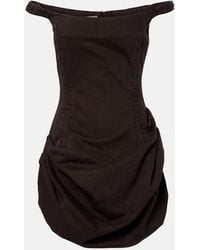 Magda Butrym - Gathered Off-Shoulder Denim Minidress - Lyst