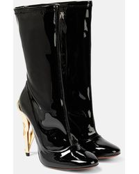 Alaïa - Cabaret Faux Leather Ankle Boots - Lyst