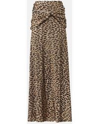 Rabanne - Tiger Gathered Lame Maxi Skirt - Lyst