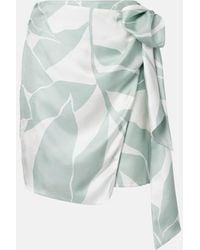 Max Mara - Strano Printed Silk Twill Miniskirt - Lyst