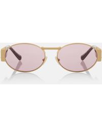 Versace - Medusa Deco Oval Sunglasses - Lyst