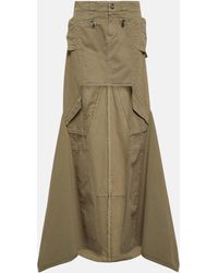 Coperni - Paneled Cotton Maxi Skirt - Lyst