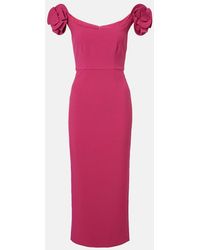 Roland Mouret - Floral-Applique Bustier Dress - Lyst