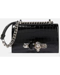 McQueen - Jewelled Satchel Small Leather Crossbody Bag - Lyst