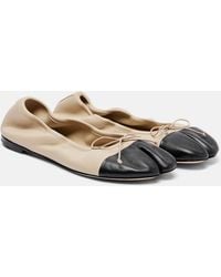 Christen - Tabi Leather Ballet Flats - Lyst