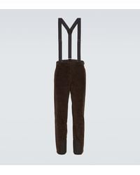 ZEGNA - Cashmere And Cotton Corduroy Ski Salopettes - Lyst