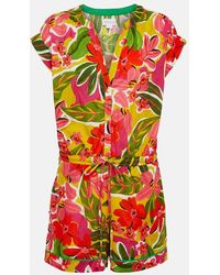 Velvet - Pam Printed Cotton Jumpsuit - Lyst