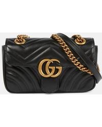 Gucci - Gg Marmont Small Matelasse Leather Shoulder Bag - Lyst