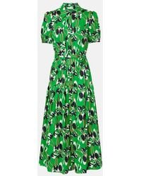 Diane von Furstenberg - Jonah Printed Cotton Maxi Dress - Lyst