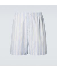 Jacquemus - Calecon Striped Cotton Poplin Shorts - Lyst