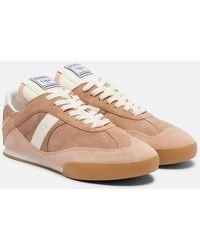 Chloé - Kick Suede And Leather Sneakers - Lyst