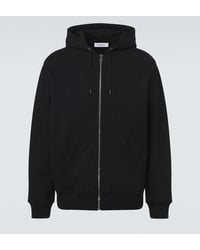 Givenchy - Logo Cotton Fleece Zip-Up Hoodie - Lyst