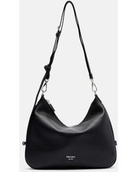 Prada - Fold Large Leather Shoulder Bag - Lyst
