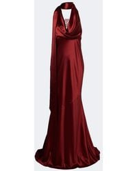 retroféte - Melly Satin Halterneck Gown - Lyst