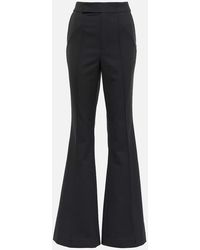 Roland Mouret - High-rise Flared Wool-blend Pants - Lyst