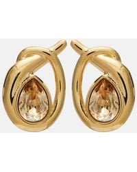 Oscar de la Renta - Looped Crystal-Embellished Earrings - Lyst