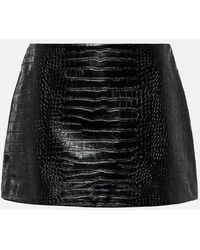 Frankie Shop - Mary Croc-effect Faux Leather Miniskirt - Lyst